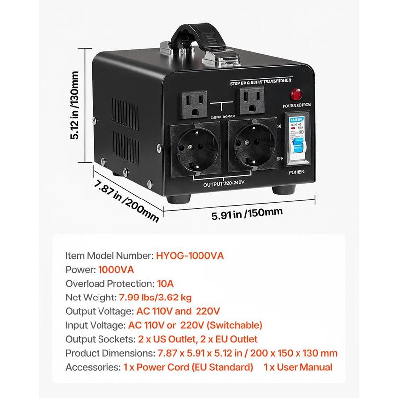 Power Voltage Changer 1000VA F – Kitchen Appliances Outlet Bewertung und Preis