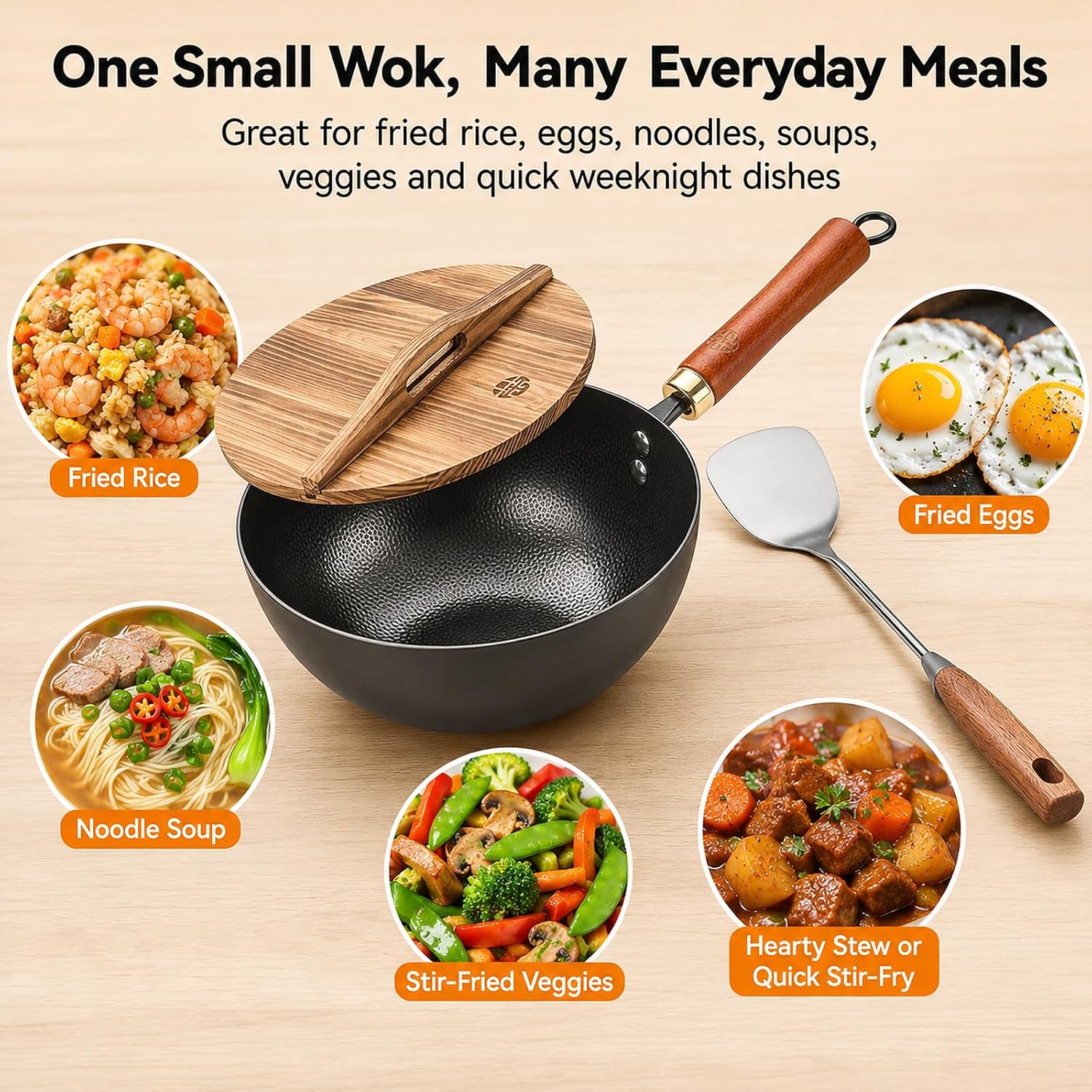 8.7-Inch Carbon Steel Mini Wok – Wok Electric Flat Bewertung und Preis