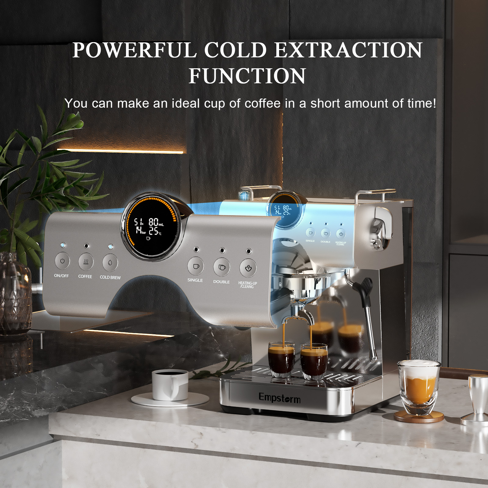 Empstorm Factory Price Double- – Espresso Machine Semi Auto Bewertung und Preis
