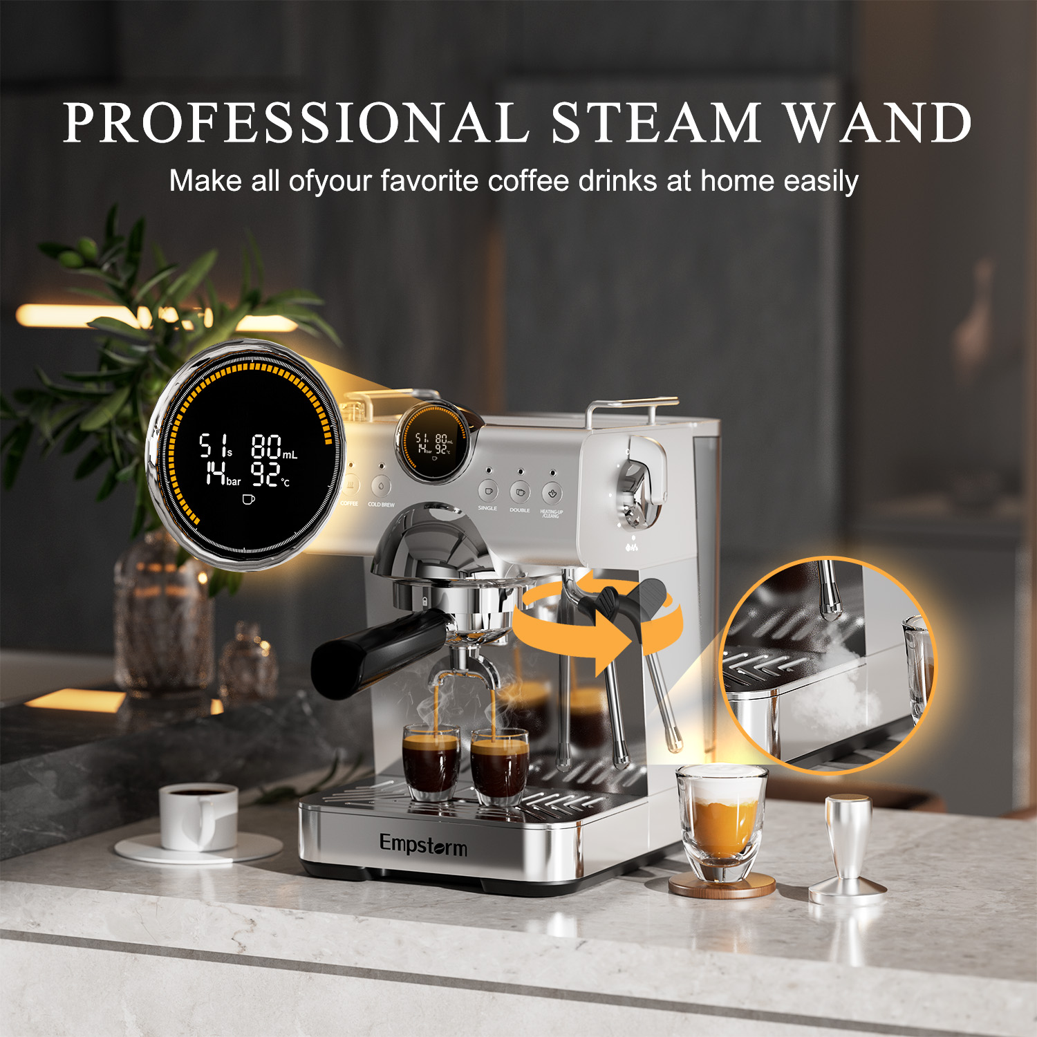 Empstorm Factory Price Double- – Espresso Machine Semi Auto Bewertung und Preis