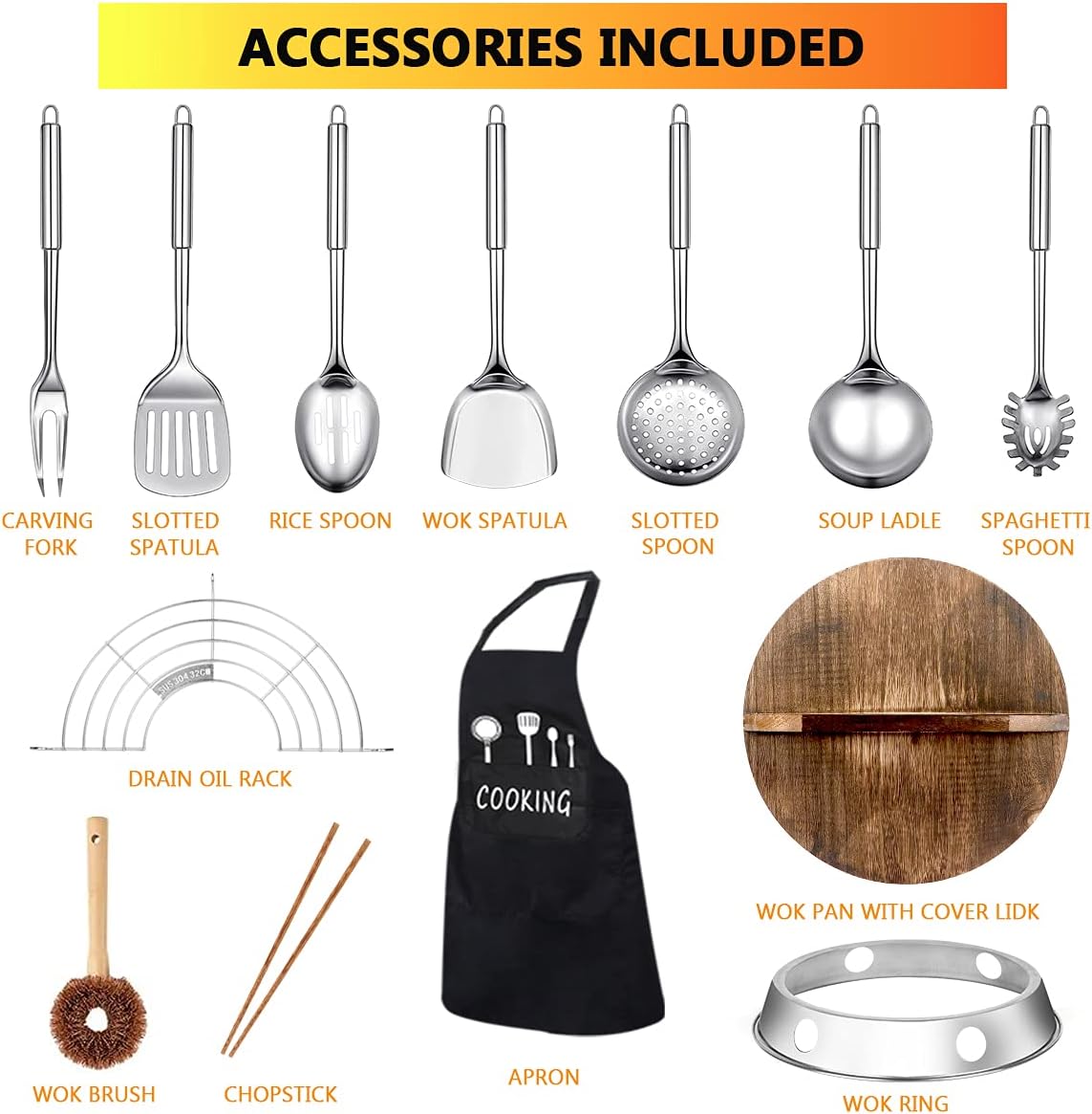 14 Piece Carbon Steel Wok Pan  – Wok Electric Flat Bewertung und Preis